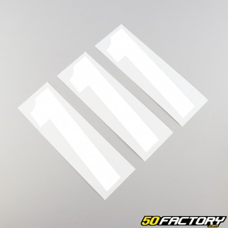 Adesivi numerici bianchi da 1 cm (set di 15)