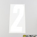 2 cm white number stickers (set of 15)