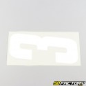 3 cm white number stickers (set of 15)