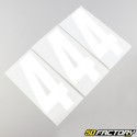 4 cm white number stickers (set of 15)