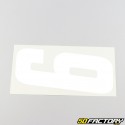 6 cm white number stickers (set of 15)