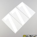 7 cm white number stickers (set of 15)