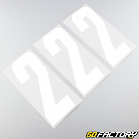 Adhesivos numéricos blancos de 2 cm (juego de 21)