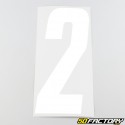 2 cm white number stickers (set of 21)