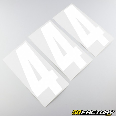 4 cm white number stickers (set of 21)