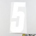 5 cm white number stickers (set of 21)