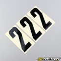 Black 2 cm number stickers (10 set)