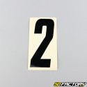 Black 2 cm number stickers (10 set)