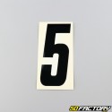 Black 5 cm number stickers (10 set)