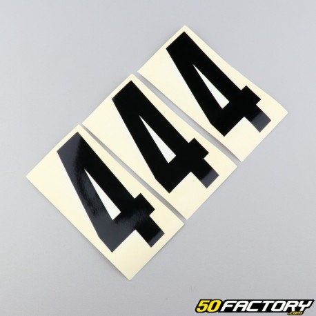 Black 4 cm number stickers (10 set)