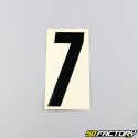 Black 7 cm number stickers (10 set)