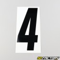 Black 4 cm number stickers (15 set)