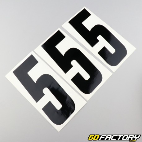Black 5 cm number stickers (15 set)