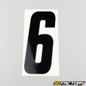 Black 6 cm number stickers (15 set)