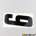 Black 6 cm number stickers (15 set)