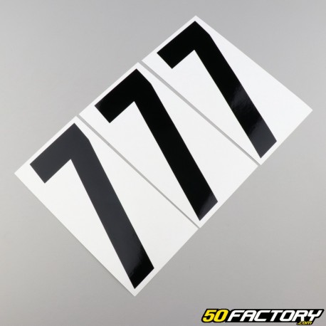 Pegatinas negras con números de 7 cm (juego de 15)