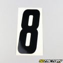 Black 8 cm number stickers (15 set)