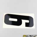 Black 9 cm number stickers (15 set)