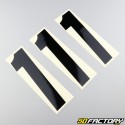 Black 1 cm number stickers (21 set)