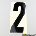 Black 2 cm number stickers (21 set)