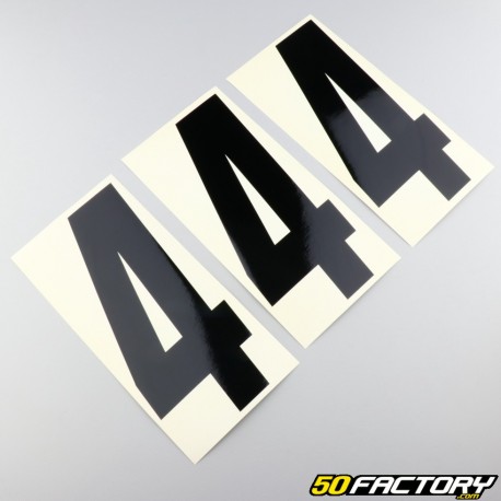 Black 4 cm number stickers (21 set)