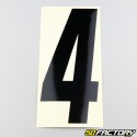 Black 4 cm number stickers (21 set)