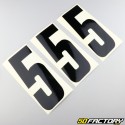Black 5 cm number stickers (21 set)