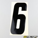 Black 6 cm number stickers (21 set)