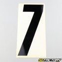 Black 7 cm number stickers (21 set)