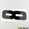 Black 8 cm number stickers (21 set)