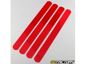 Bandes réfléchissantes 20x240 mm (x4) jaunes fluo - Pièce moto