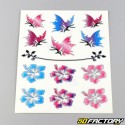 Letters, numbers, flowers and butterflies stickers (sheets)