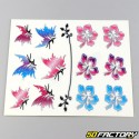 Letters, numbers, flowers and butterflies stickers (sheets)