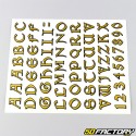 Letters, numbers, flowers and butterflies stickers (sheets)