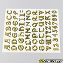 Love letters and numbers stickers (sheet)