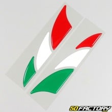 3D protection stickers racing shark tricolor (x2)