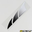 3D protective stickers racing silver and black shark (x2)