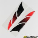 Adesivos de proteção 3D racing shark preto e vermelho (x2)