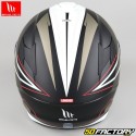 Casque intégral MT Helmets Targo Podium blanc et noir mat