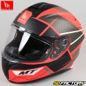 Capacete integral MT Helmets  Targo Podium vermelho e preto fosco