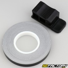 Adesivo friso de roda refletivo preto com aplicador de XNUMX mm