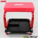 Multifunctional mechanic stool on casters Lampa red