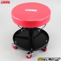 Mechanic&#39;s stool with adjustable wheels Lampa black and red