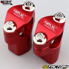 Abraçadeiras de guidão XNUMX mm (+XNUMX mm) XNUMXMX vermelhas
