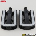 Non-slip plastic flat pedals for bicycles Lampa black and gray 105x70 mm