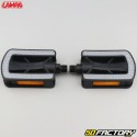 Non-slip plastic flat pedals for bicycles Lampa black and gray 105x70 mm