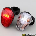 3 led lights front, rear bike