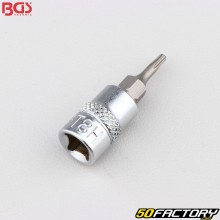 Stecknuss Torx-Schrauberbit T8 gebohrt 1/4" BGS