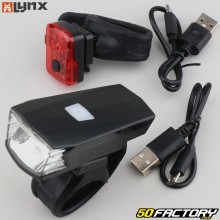 Lynx bicycle led rechargeable front and rear lights