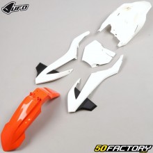 Kit carenados KTM SX  XNUMX (desde XNUMX) UFO  blanco, negro y naranja